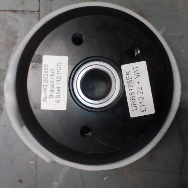 AL-KO 200x50 braked Hub 5 stud 112 pcd