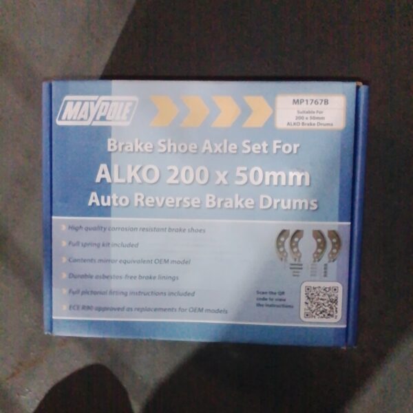 MP1767B Maypole Brake Shoe Axle Set for ALKO 50 Drums