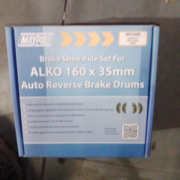 MP1766B Maypole Brake Shoe Axle Set for ALKO 160 35 Drums