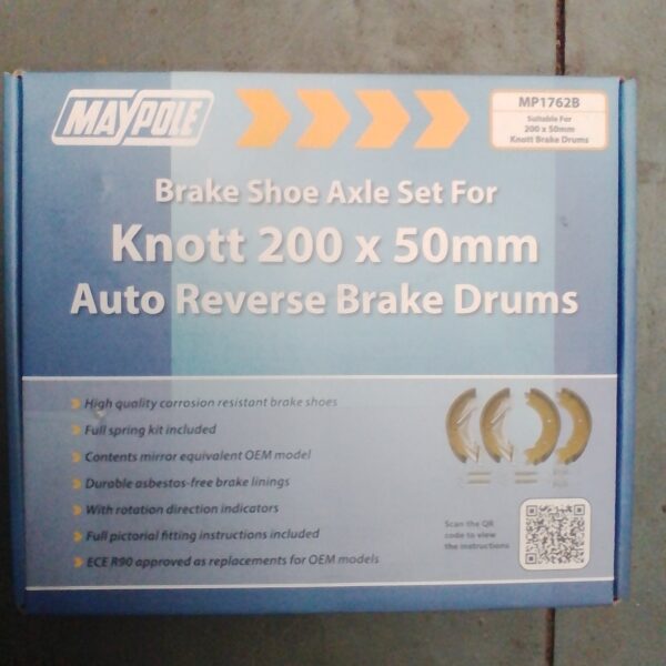MP1762B Maypole Brake Shoe Axle Set for Knott 200 50 Drums